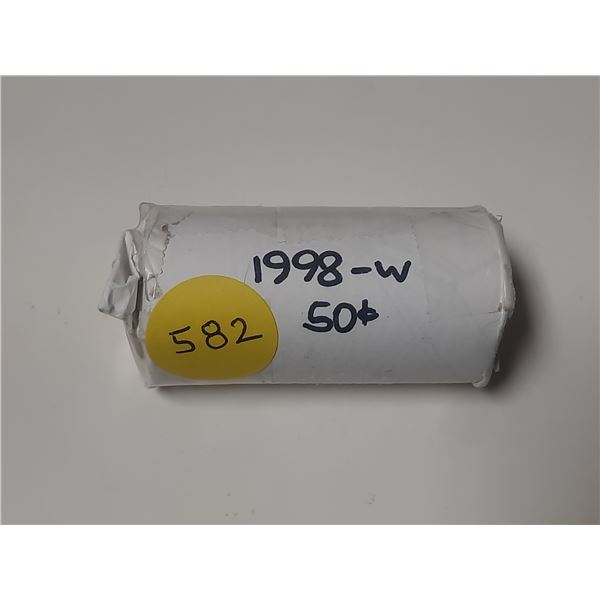 1998 W Mint Roll Canada 50¢