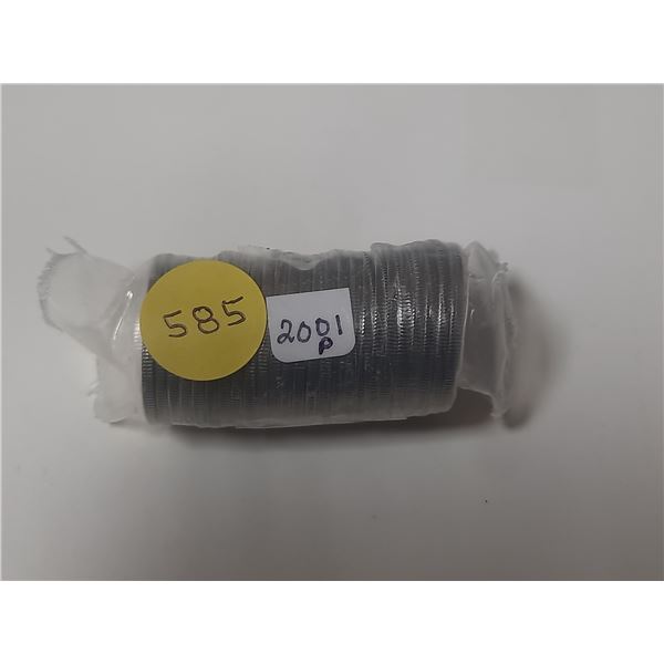 2001P Mint Roll Canada 50¢