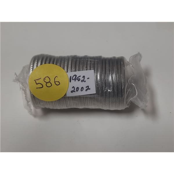 1952-2002 Mint Roll Canada 50¢