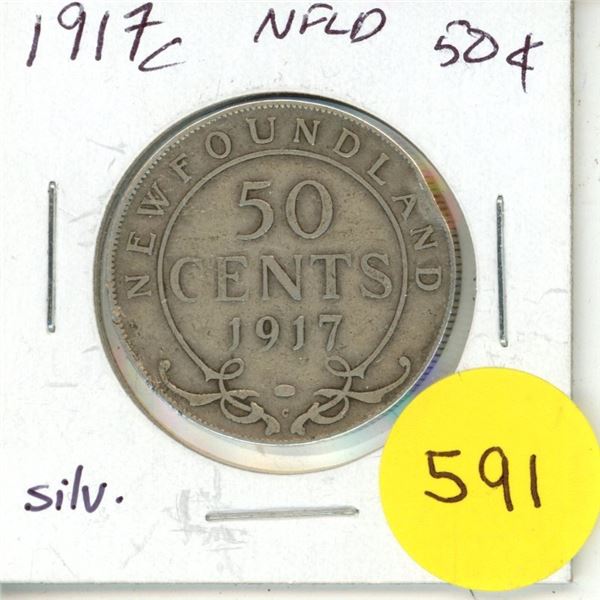 1917c Newfoundland Silver 50¢