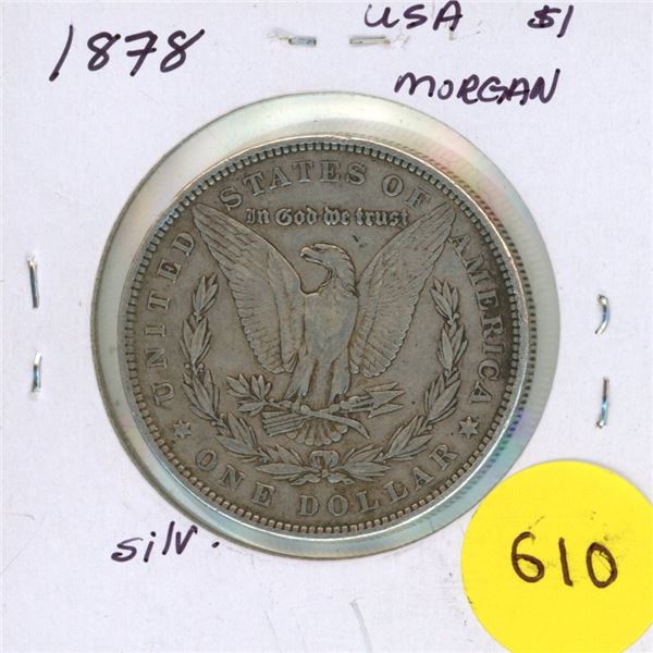 1878 USA Silver Morgan $1