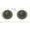 Image 2 : Lot of Two 1974 Dy2 (Double Yoke) Canada $1