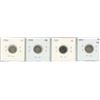 Image 2 : Lot of 4 Canada Silver 5¢:  1917-20