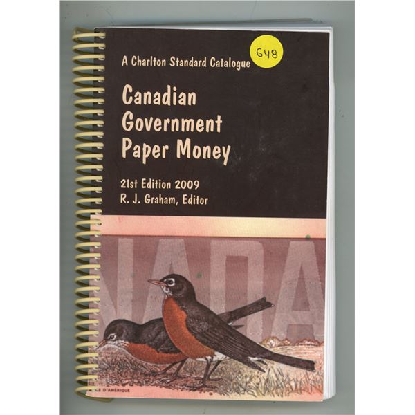 2009 Canadian Government Paper Money Charlton Standard Catalogue