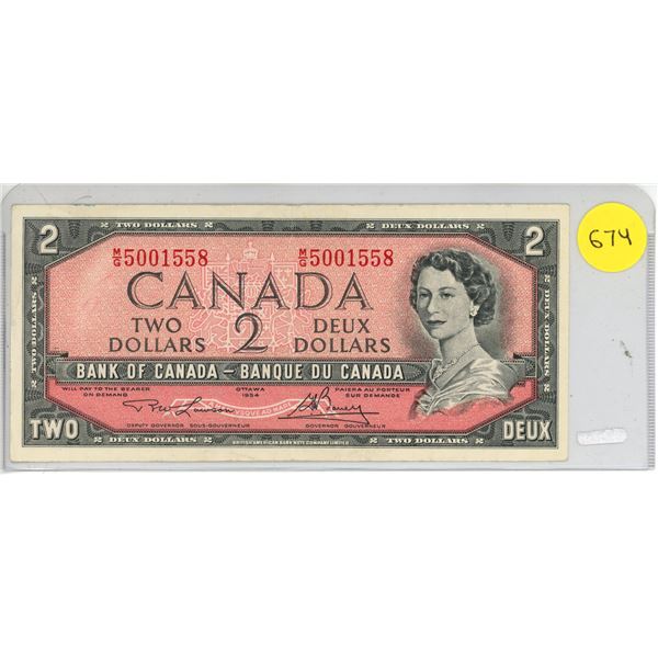 1954 Canada $2, Lawson/Bouey (#M/G 5001558)