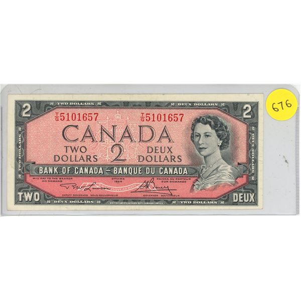 1954 Canada $2, Lawson/Bouey (#T/G 5101657)