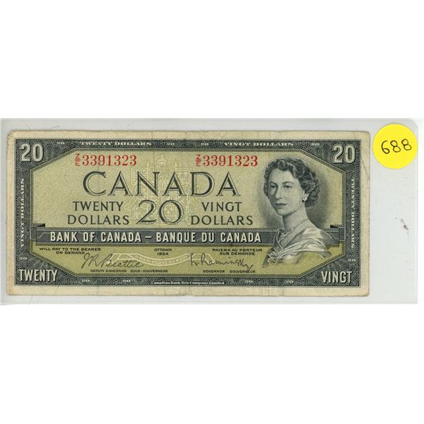 1954 Canada $20, Beattie/Rasminsky (#Z/E 3391323)