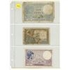 Image 1 : Lot of 3 France:  5 Francs (1940), 10 Francs (1941) & 10 Francs (1941)