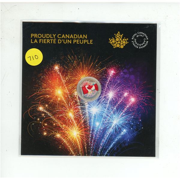1867 – 2017 Coloured Canadian Flag $5. 99.99% pure Silver. Housed in its original unopened 
