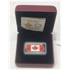 Image 1 : 2018 50th Anniversary of the Canadian Flag $50. Coloured. Square shaped. 99.99% pure Silver. Proof. 