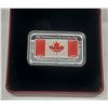 Image 2 : 2018 50th Anniversary of the Canadian Flag $50. Coloured. Square shaped. 99.99% pure Silver. Proof. 
