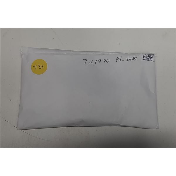 Lot of 7 1970 Proof Like Sets. The Dollar commemorates the 100th Anniversary of Manitoba. All missin