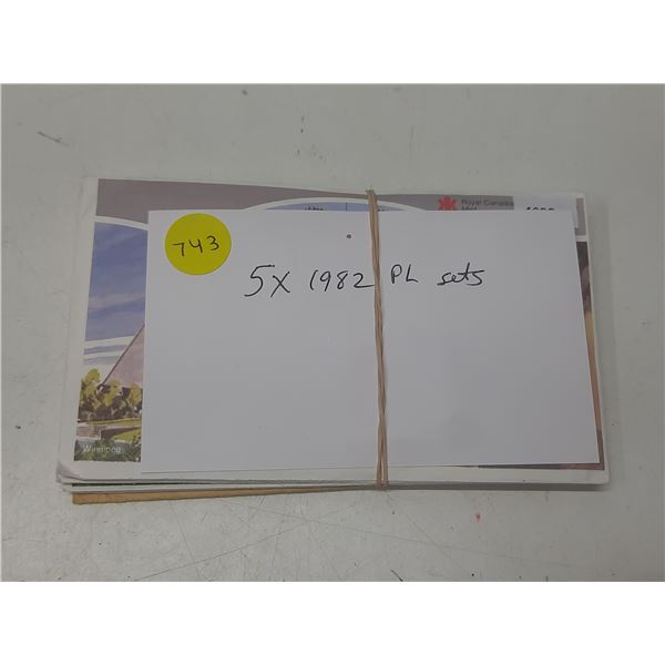 Lot of 5 1982 Proof Like Sets. All have envelopes & COA.