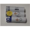 Image 1 : 3 different rolls of Canadian 2021 10 Cents. Includes Dual Date 1921 – 2021 Special Coloure