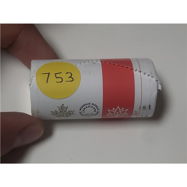 Roll of 25 1867 – 2017 Canada 150 50 Cents. Special Edition. Unopened roll. BU.