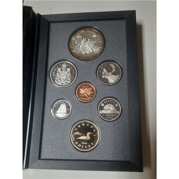 1989 Double Dollar Proof Set. The Silver Dollar commemorates the 200th Anniversary of fur trader Ale