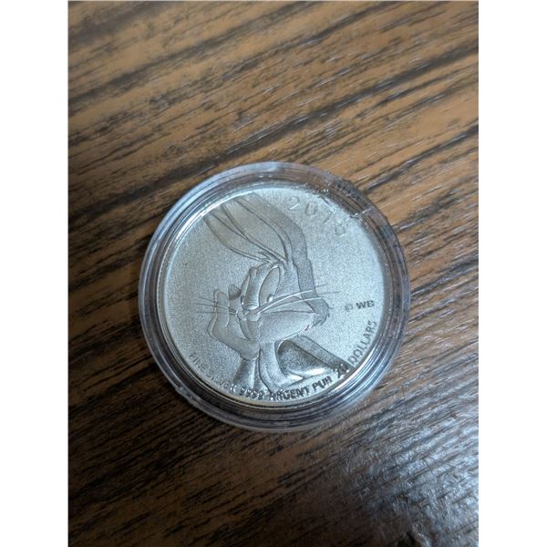 2015 20 Dollar Fine Silver Argent Pur 9999 ED Canadian Coin (Bugs Bunny Design)