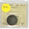 Image 1 : Canadian 25 Cent Coin 1937 EF-40 XDR 258 ICCS Graded