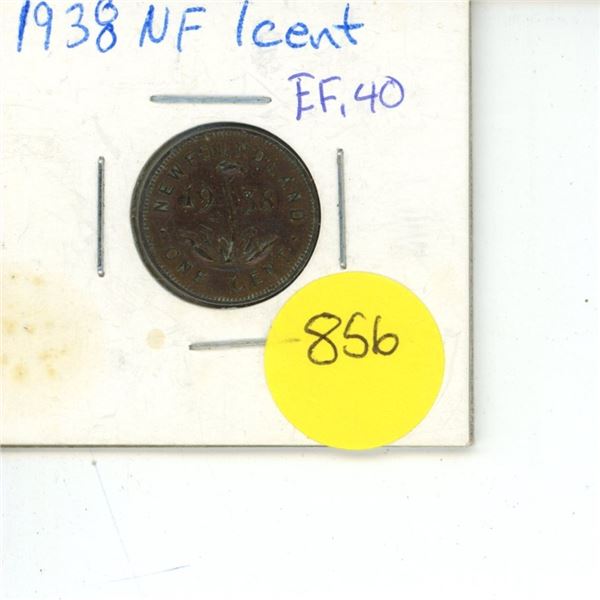 Newfoundland 1 Cent 1938 EF.40