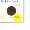 Image 1 : Newfoundland 1 Cent 1938 EF.40