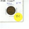 Image 1 : Newfoundland 1 Cent 1938 EF.40