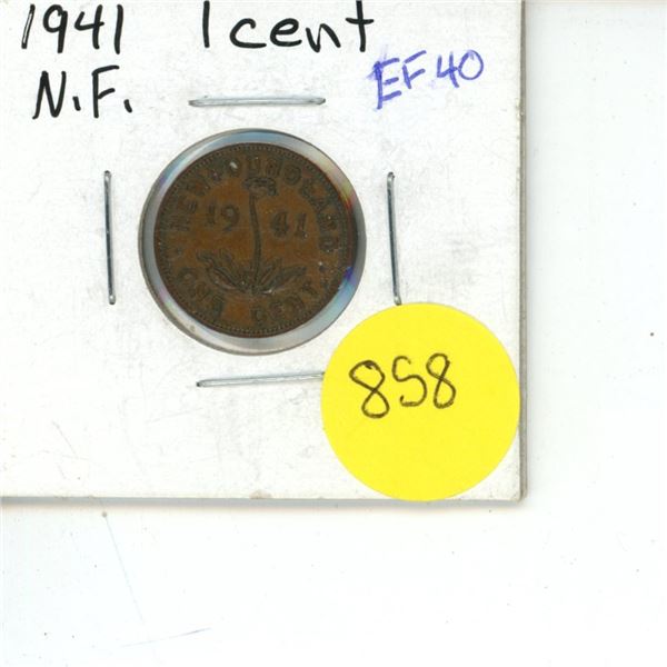 Newfoundland 1 Cent 1941 EF.40