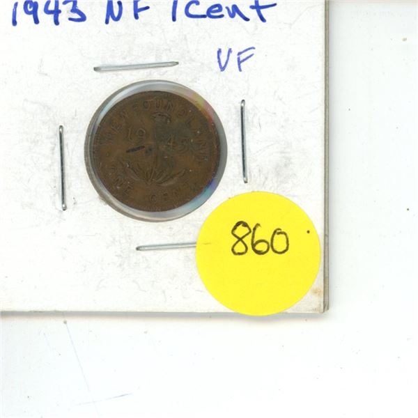 Newfoundland 1 Cent 1943 VF