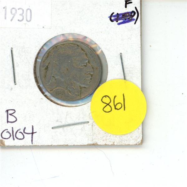 1930 Liberty United States of America Buffalo 5 Cent Coin B0104