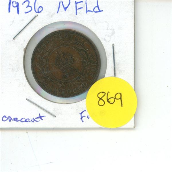 NFLD 1 Cent 1936 Fine