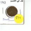 Image 1 : 1943 Canadian 5 Cent Coin Tombac EF-AU