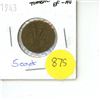 Image 1 : 1943 Canadian 5 Cent Coin Tombac EF-AU