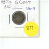 Image 1 : NFLD 5 Cent Coin 1872 VG-8