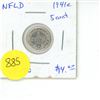 Image 1 : NFLD 5 Cent Coin VF-30 1941c