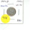 Image 1 : NFLD 10 Cent Coin VF-20  1945c