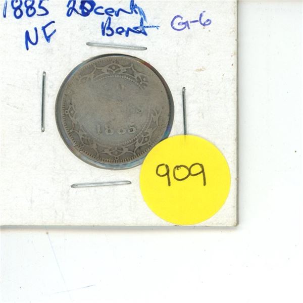 1885 20 Cent Coin NFLD G-6