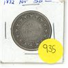 Image 1 : NFLD 50 Cent Coin 1872 VG-8