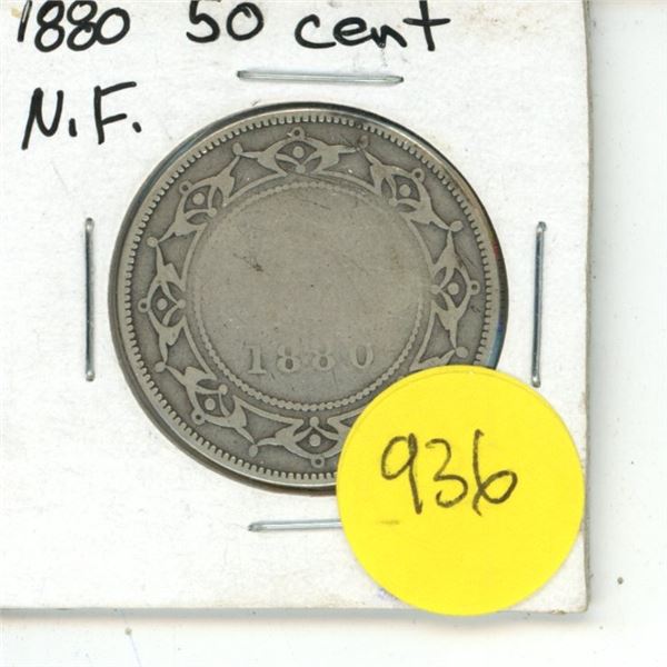 NFLD 50 Cent Coin 1880 G-6