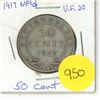 Image 1 : NFLD 50 Cent Coin 1917 VF-20
