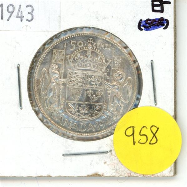 Canadian 50 Cent Coin 1943 EF