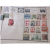 Image 7 : Worldwide Stamp Album containing 526 old stamps from around the world.