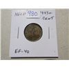 Image 1 : Newfoundland. 1943c 1 Cent. Minted in Ottawa because of World War II. EF-40.