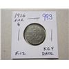 Image 1 : 1926 Far 6 Nickel 5 Cents. Key Date. F-12.