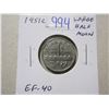 Image 1 : 1751 - 1951c Canadian Nickel with Large Half Moon from a Die Clash. EF-40.