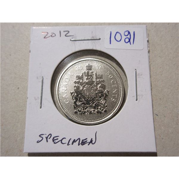 2012 Specimen 50 Cents. Specimen-66.