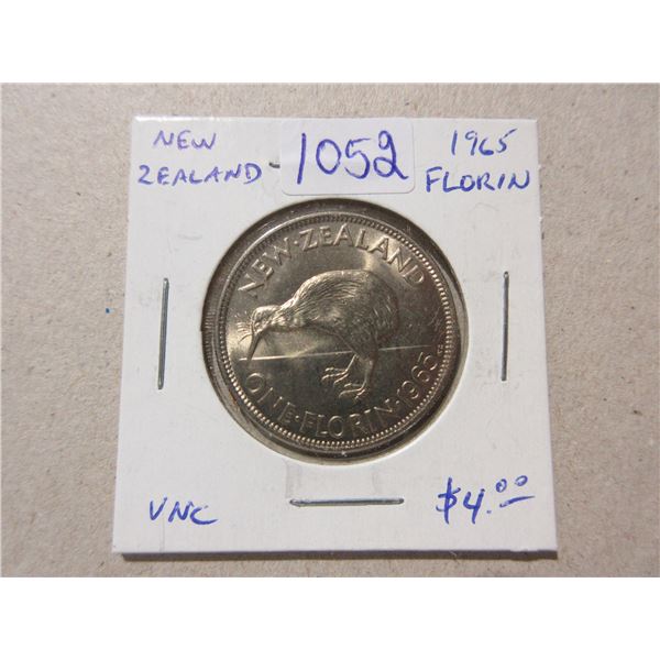 New Zealand. 1965 Florin. Kiwi. Uncirculated.