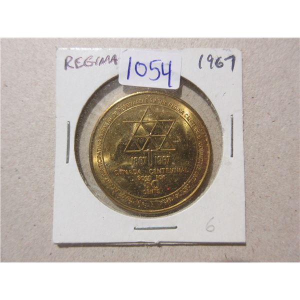 1967 Regina Trade Dollar. Commemorates Canada’s 100th Birthday. Uncirculated.