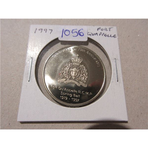 1997 Fort Qu’Appelle Saskatchewan Trade Dollar. Commemorates the 100th Anniversary of the o