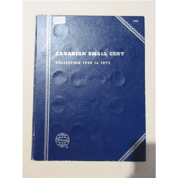 Canadian Small Cent Collection 1920 – 1972. Missing only 1923 & 1925, both Key Dates. House