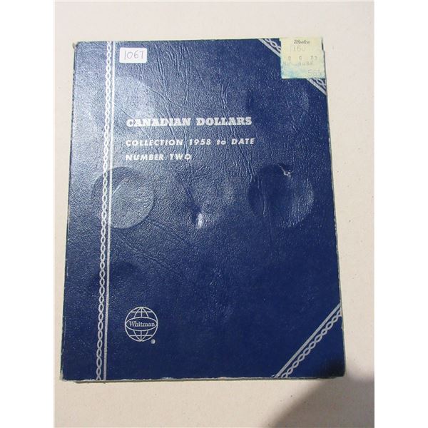 Canadian Nickel Dollar Collection. 1968 – 1984. Housed in a blue Whitman folder.