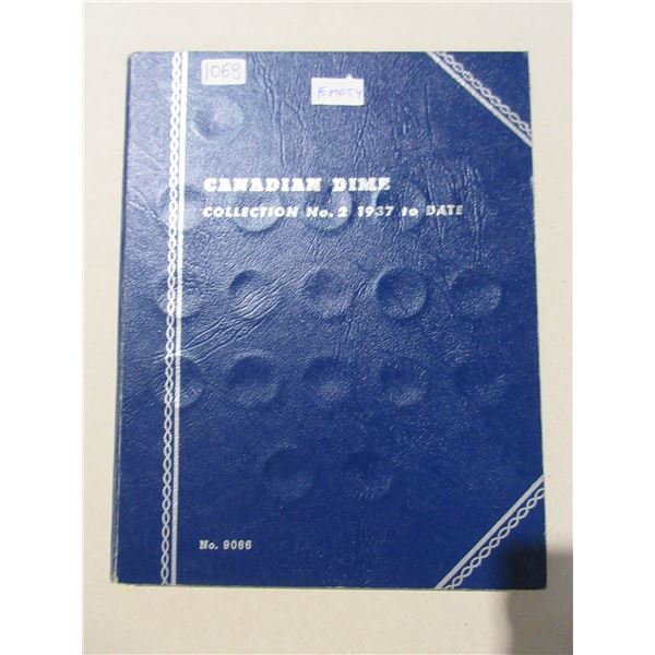 Empty Canadian 10 Cents Whitman folder. Used.